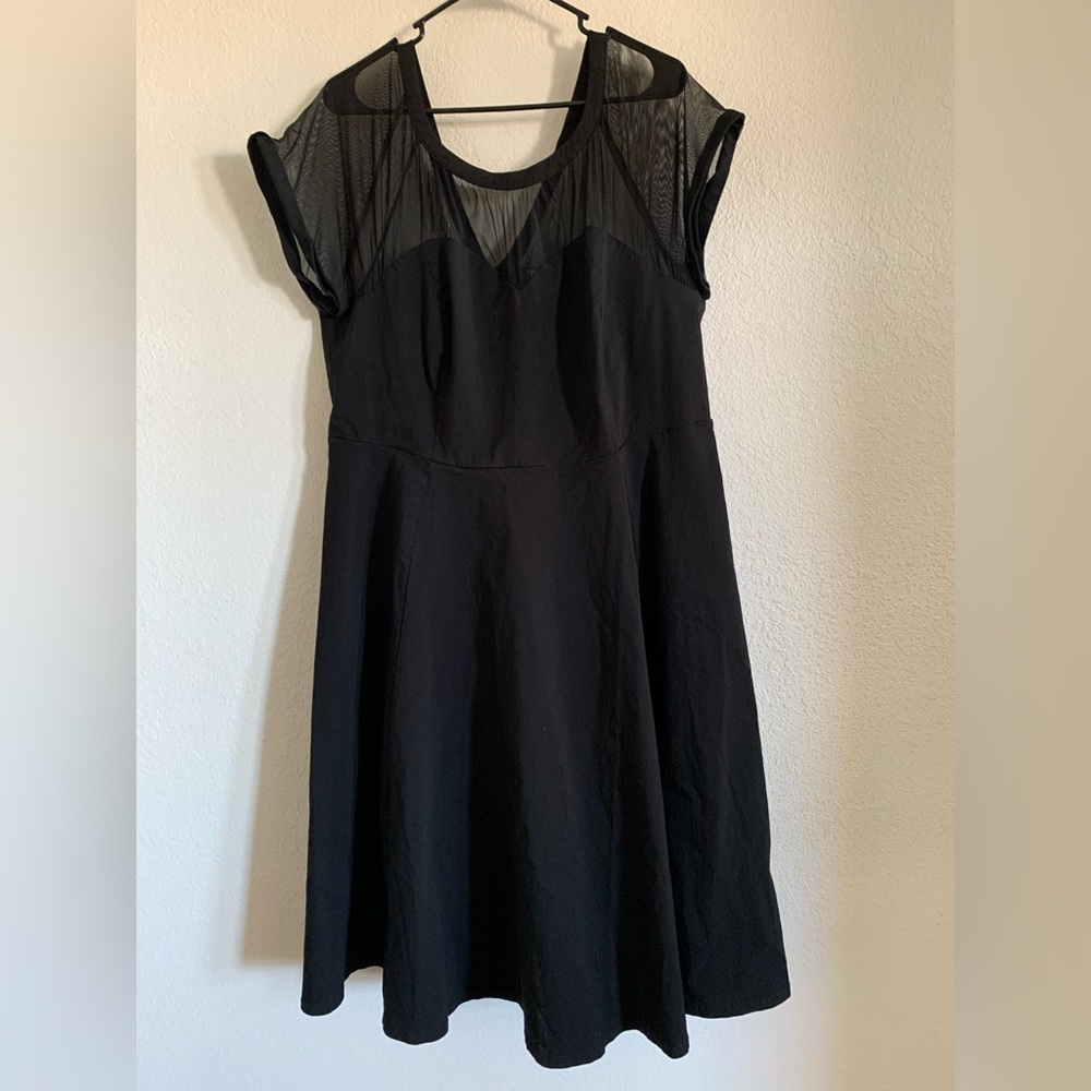 Torrid Black Mesh Midi Dress